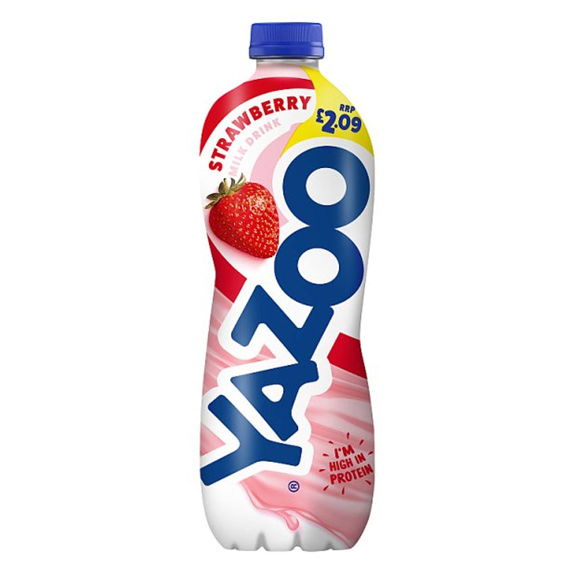 Yazoo Strawberry Milk Drink 1L (Pack of 6) – Delicious Strawberry Flavoured Milkshake