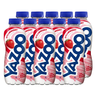 Yazoo Strawberry Milkshake 400ml (Pack of 10) – Ready to Drink Strawberry Flavoured Milk