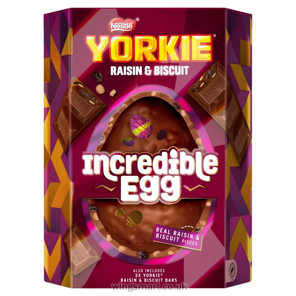 Yorkie Raisin & Biscuit Chocolate Incredible Egg 388g