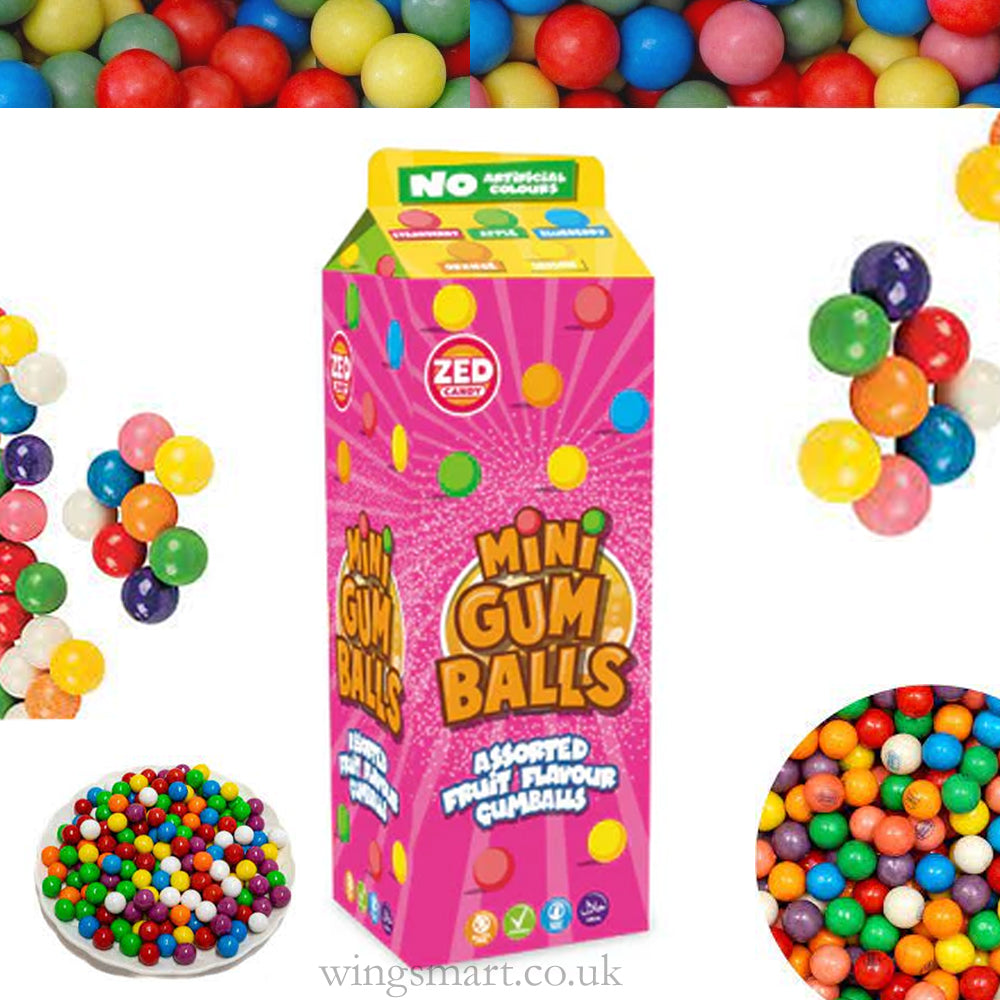 Zed Candy Mini Gumball 400g Carton