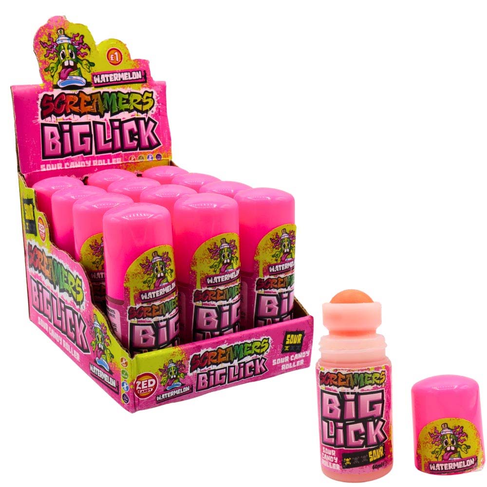 Zed Candy Screamers Watermelon Big Lick 60ml (Pack of 12 Bottles)
