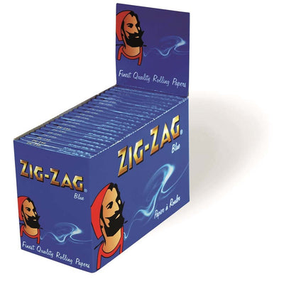 Zig Zag Blue Regular Size Rolling Papers – 100 Pack