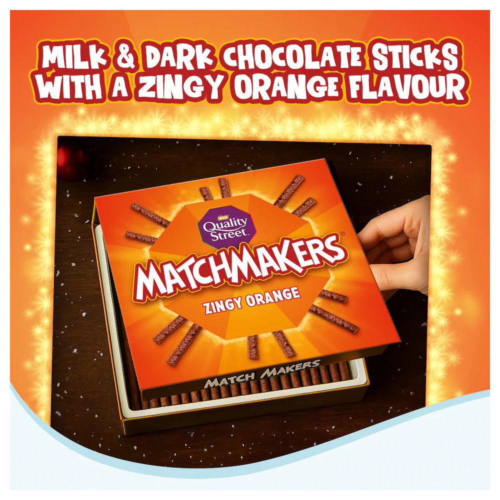 Quality Street Matchmakers Zingy Orange Chocolate Box 120g (Pack of 3)