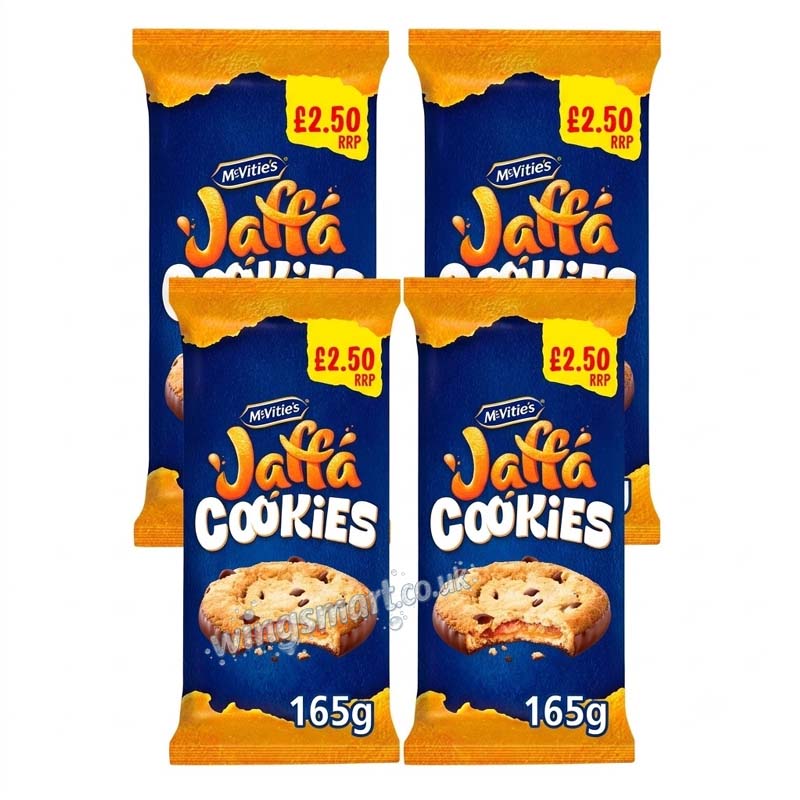 McVitie's Jaffa Cookies 165g (Pack of 8) Soft Chocolate Orange Cookies