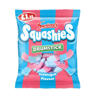 Swizzels Drumstick Squashies Bubblegum Flavour Bag 120g PMP (Pack of 12)