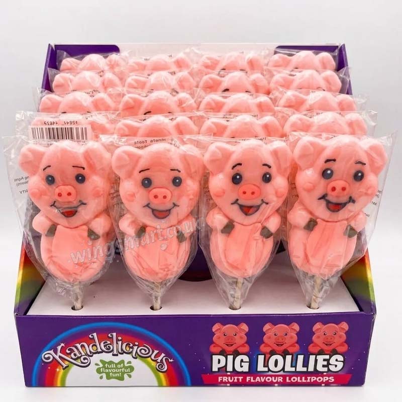 Kandelicious Pig Lolly 140g (12 Or 24 Packs)