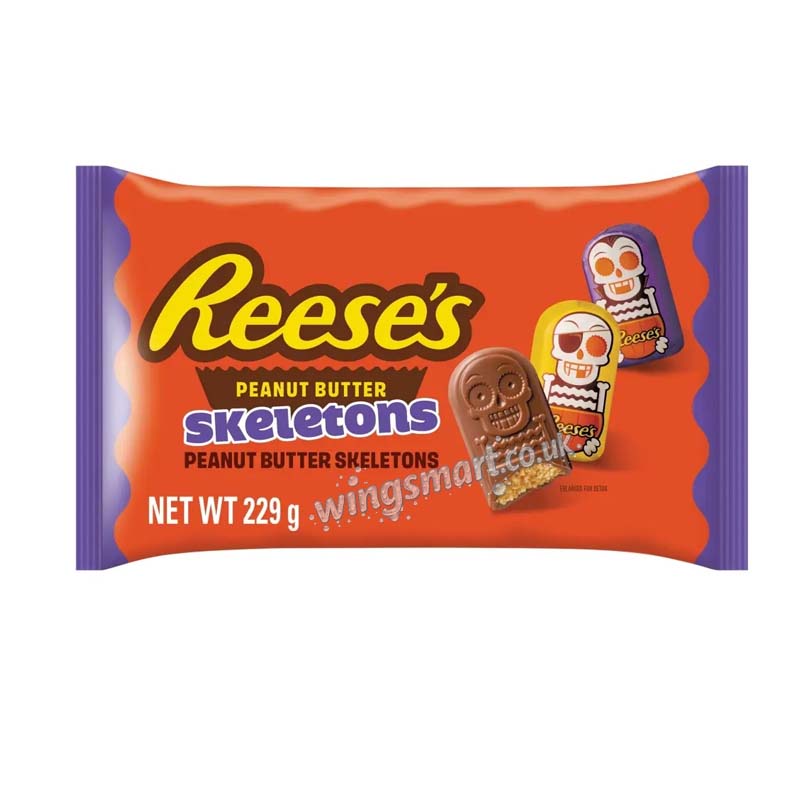 Reese's Peanut Butter and Milk Chocolate Flavour Skeletons Multipack 229g (Pack of 3)