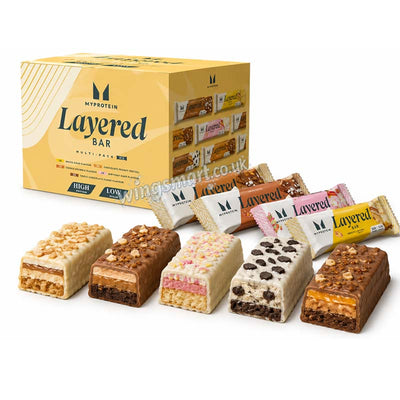 Myprotein Layered Protein Bar Multi-Pack High Protein Low Sugar Snack 12 Bars