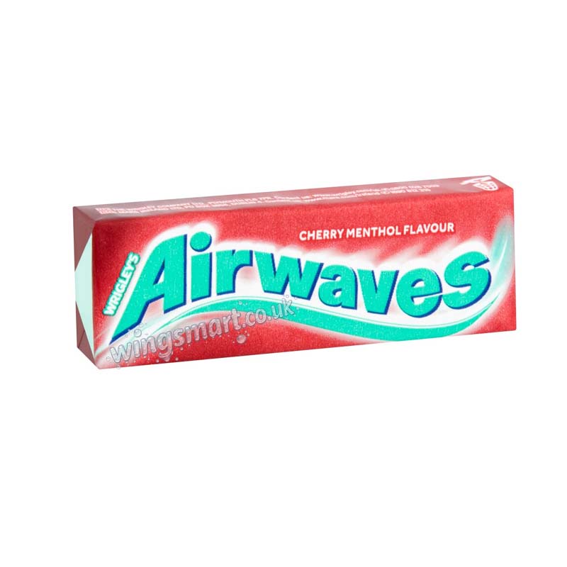 Wrigley's Airwaves Cherry Menthol Sugar Free Chewing Gum 10 Pieces 14g (Box of 30)