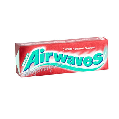 Wrigley's Airwaves Cherry Menthol Sugar Free Chewing Gum 10 Pieces 14g (Box of 30)