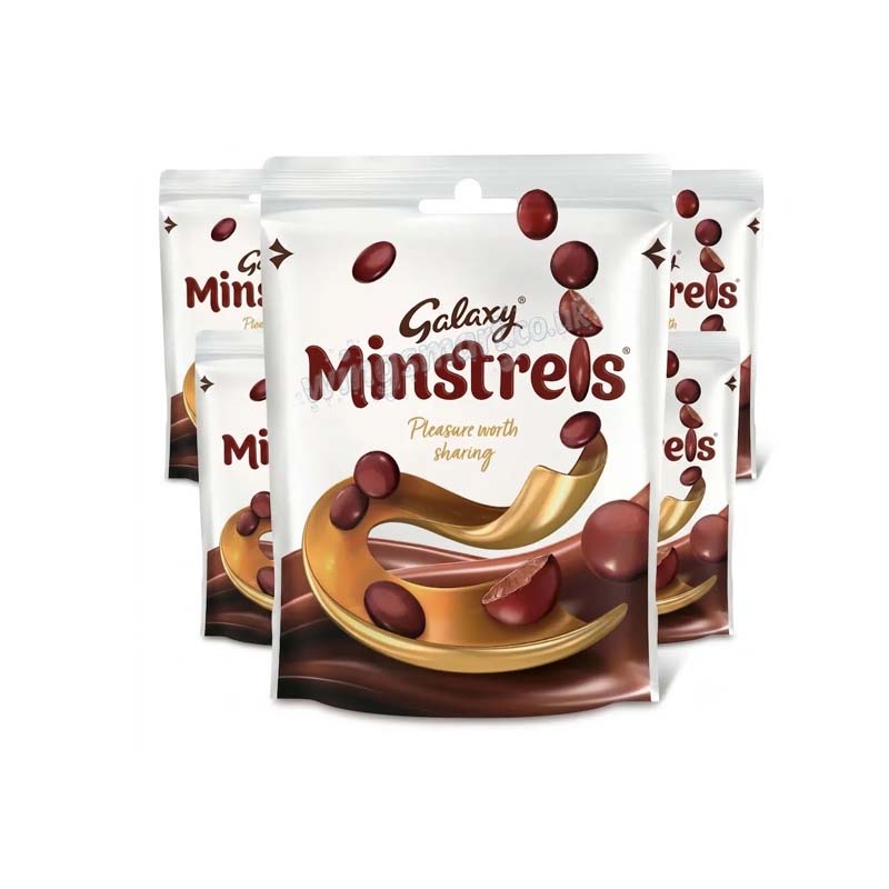 Galaxy Minstrels Milk Chocolate Buttons Pouch Bag 118g (7 Or 15 Packs)