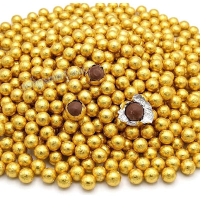 Solid Milk Chocolate Gold Foil Balls 1kg - 5kg