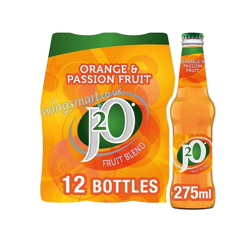 J2O Orange & Passion fruit,Apple & Raspberry & Apple & Mango 12x275ml (Full case)