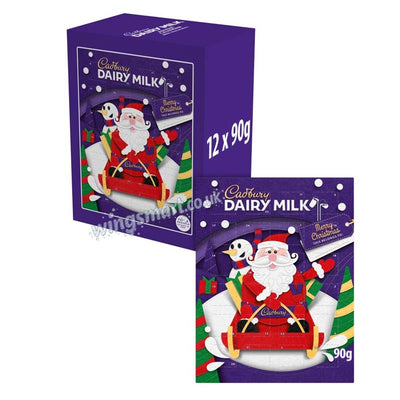 Cadbury Dairy Milk Christmas Chocolate Advent Calendar 90g (06 or 12 Packs)
