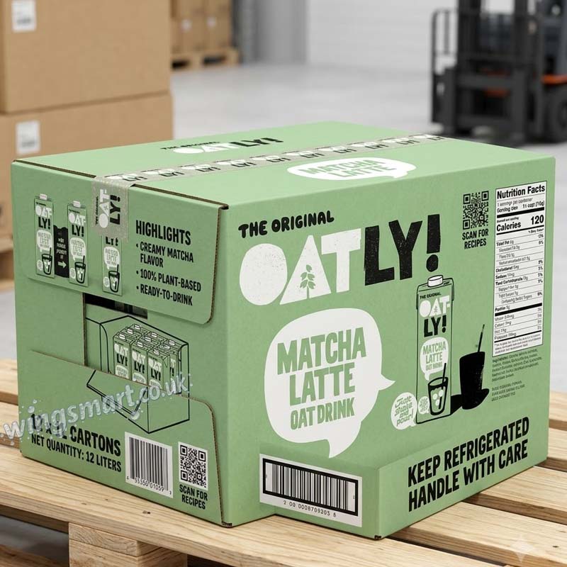 Oatly Matcha Latte Oat Drink 6 x 1L | Ready to Drink Vegan Matcha Latte