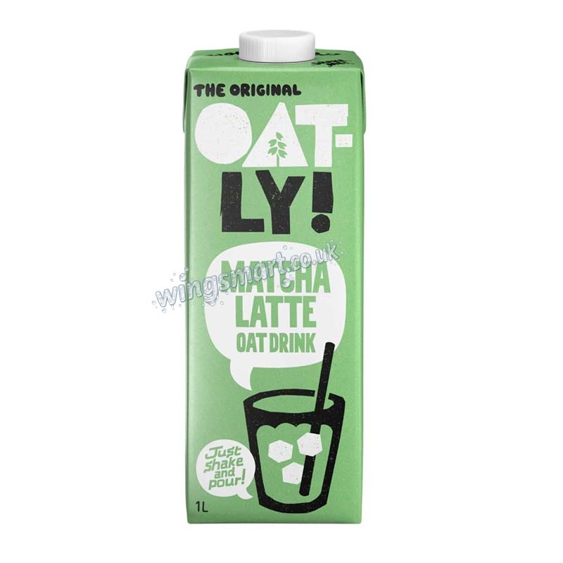 Oatly Matcha Latte Oat Drink 6 x 1L | Ready to Drink Vegan Matcha Latte