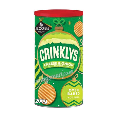 Jacob's Crinklys Cheese & Onion Caddy 200g (Tins of 6)