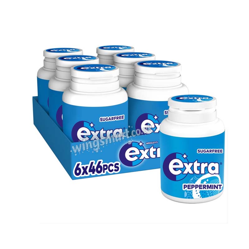 Wrigley's Extra Chewing Gum Bottle Sugar Free Peppermint 46 Pieces x 6 Bottles (Fullbox)