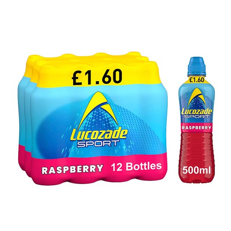 Lucozade Sport Drink Raspberry 500ml PMP (Pack of 12)