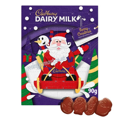 Cadbury Dairy Milk Christmas Chocolate Advent Calendar 90g (06 or 12 Packs)
