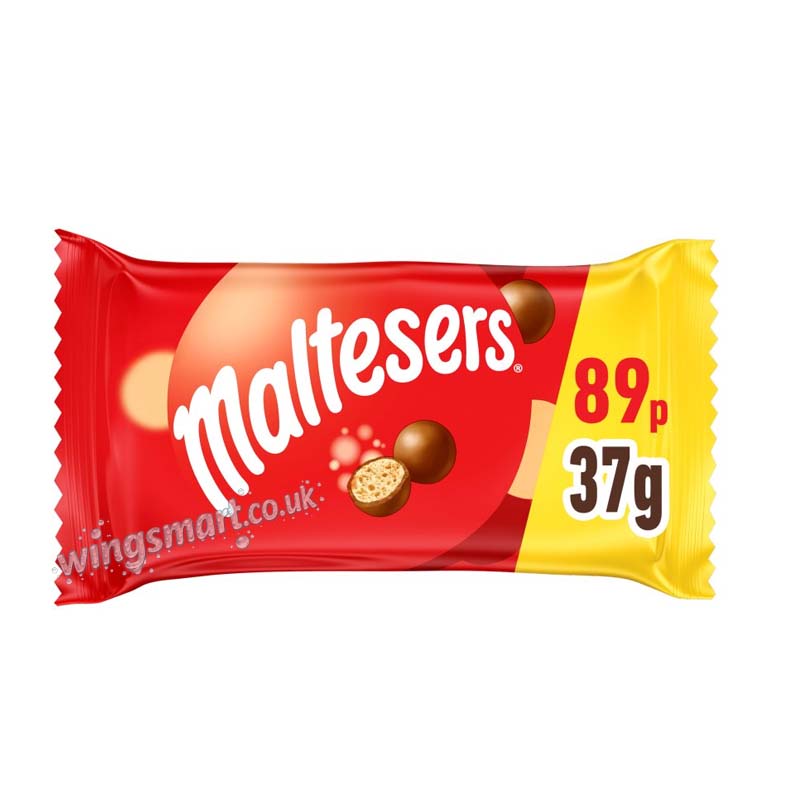 Maltesers Milk Chocolate Bag 37g PMP (Box of 40 packs)