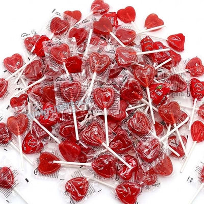 Cherry Heart Lollipops (Pack of 200)