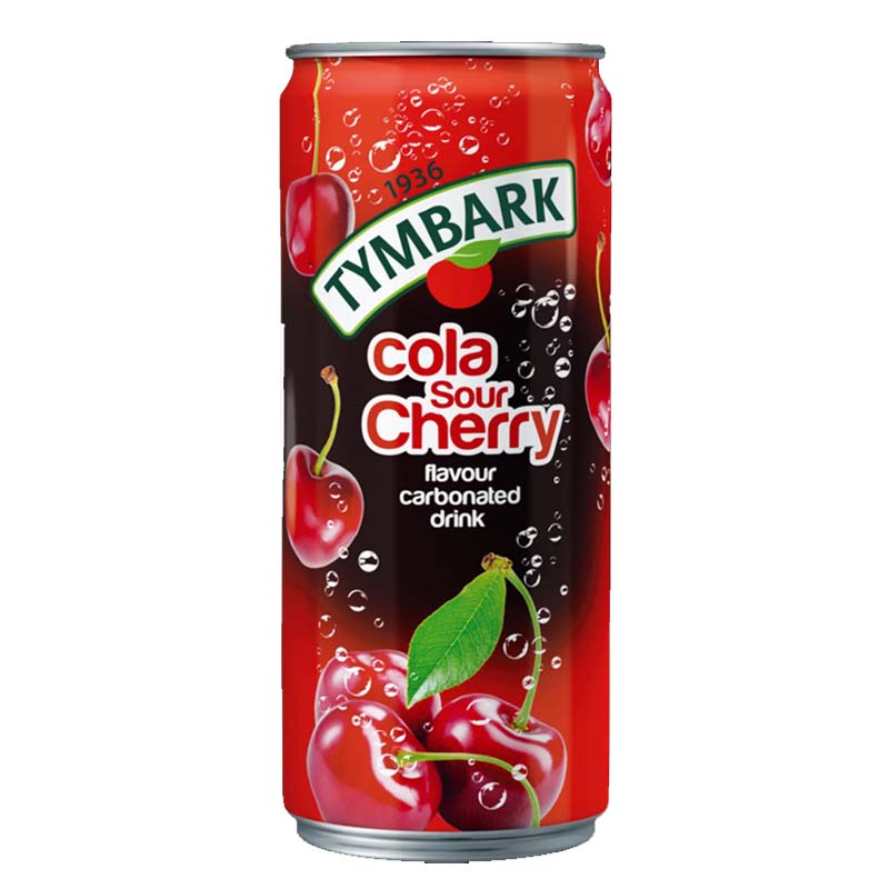 Tymbark Cola Sour Cherry Soft Drink 330ml (Pack of 12)