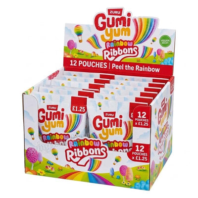 Gumi Yum Rainbow Ribbons Bag 120g PMP (Pack of 12) Fullbox