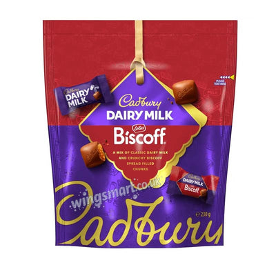 Cadbury Dairy Milk & Biscoff Chocolate Pouch 230g (Pack of 5)