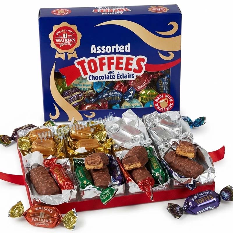 Walker's Nonsuch Assorted Toffee & Chocolate Eclairs Gift Box 350g