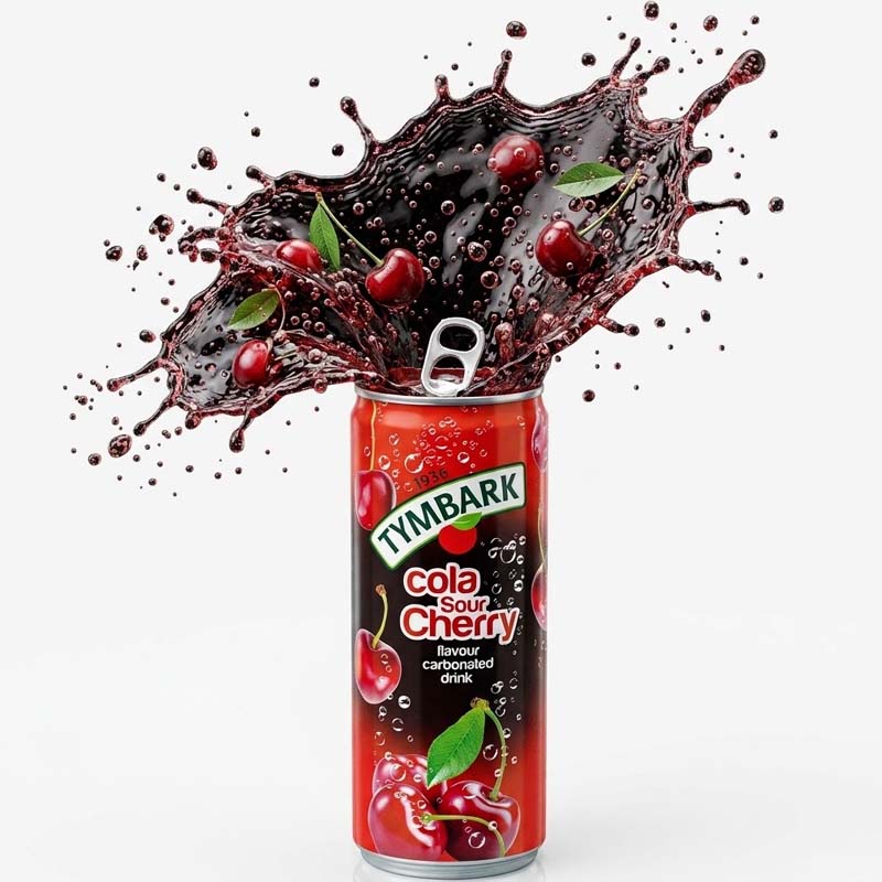 Tymbark Cola Sour Cherry Soft Drink 330ml (Pack of 12)