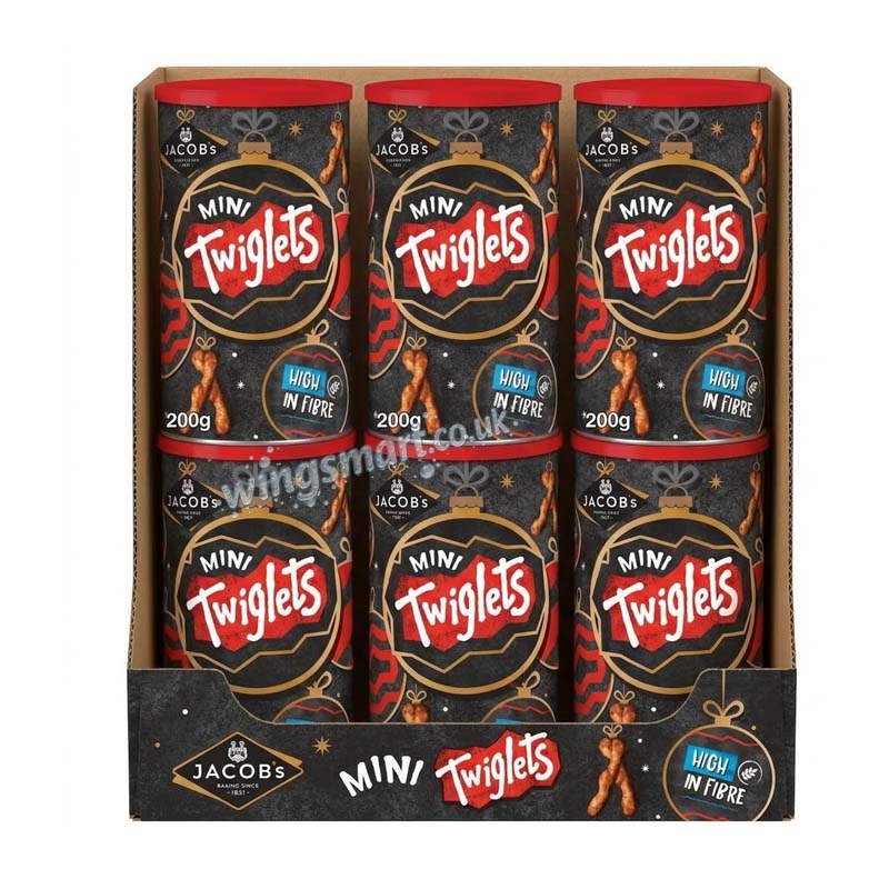 Jacob's Mini Twiglets Caddy 200g (Tins of 6)
