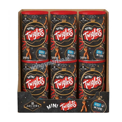 Jacob's Mini Twiglets Caddy 200g (Tins of 6)
