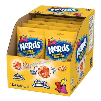 Nerds Gummy Clusters Cherry Lemonade Fruit-Flavour Candy 113g Pack of 10