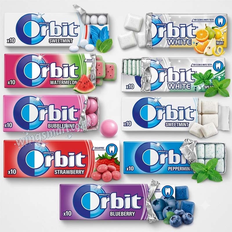 Orbit Sugar Free Chewing Gum 14g Random Mixed Flavours