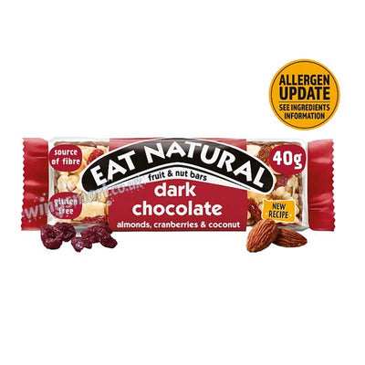 Eat Natural Fruit & Nut Bars Dark Chocolate 40g (Pack of 12)