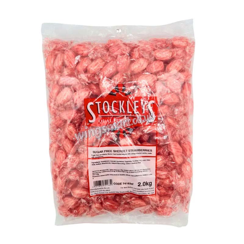 Stockley's Sugar-Free Sherbet Strawberries (1kg & 2kg)