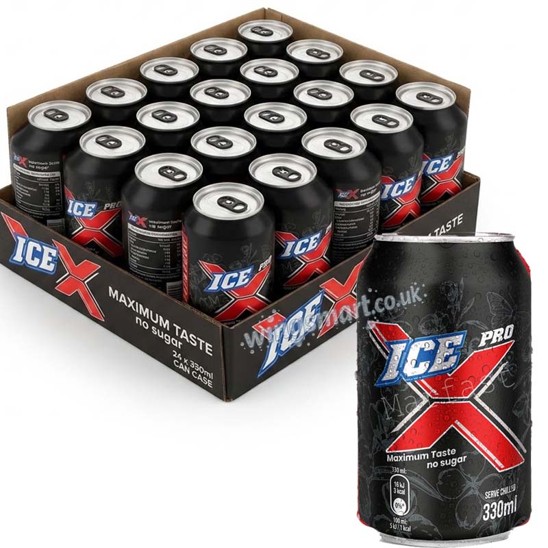 Ice Drink Cans 330ml Variety Flavours Pack of 24 | Soft Drinks