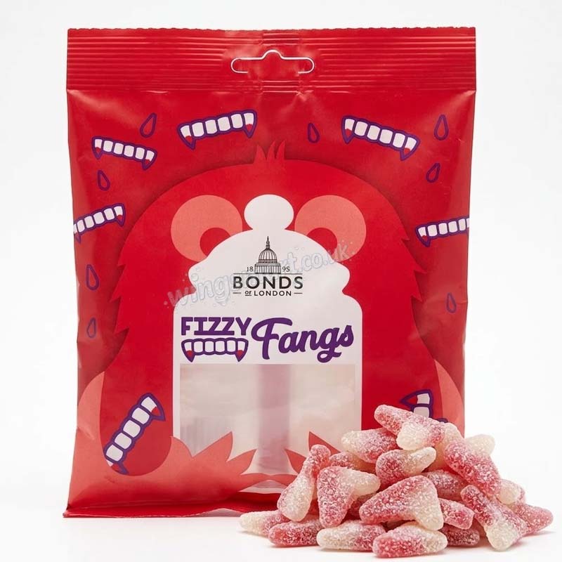Bonds Dracula Teeth Bag 110g (Pack of 12) | Gummy Halloween Sweets