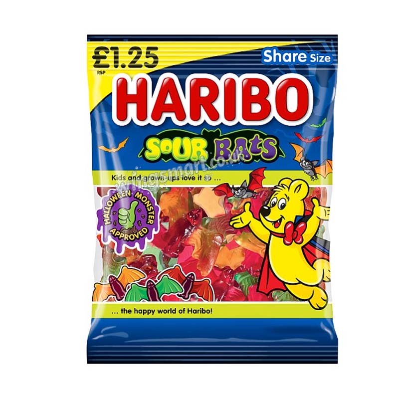 HARIBO Sour Bats 140g (Pack of 12) Fullbox