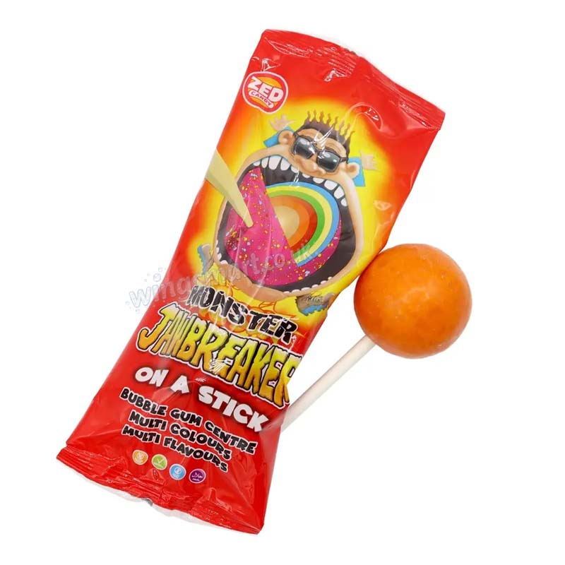 Zed Candy Monster Jawbreaker On A Stick 60g (Pack of 20) Fullbox