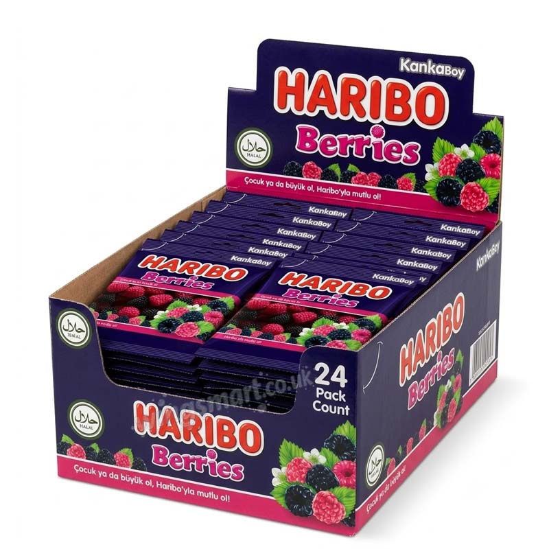 Haribo Halal Berries 80g (6,12 & 24 Packs)