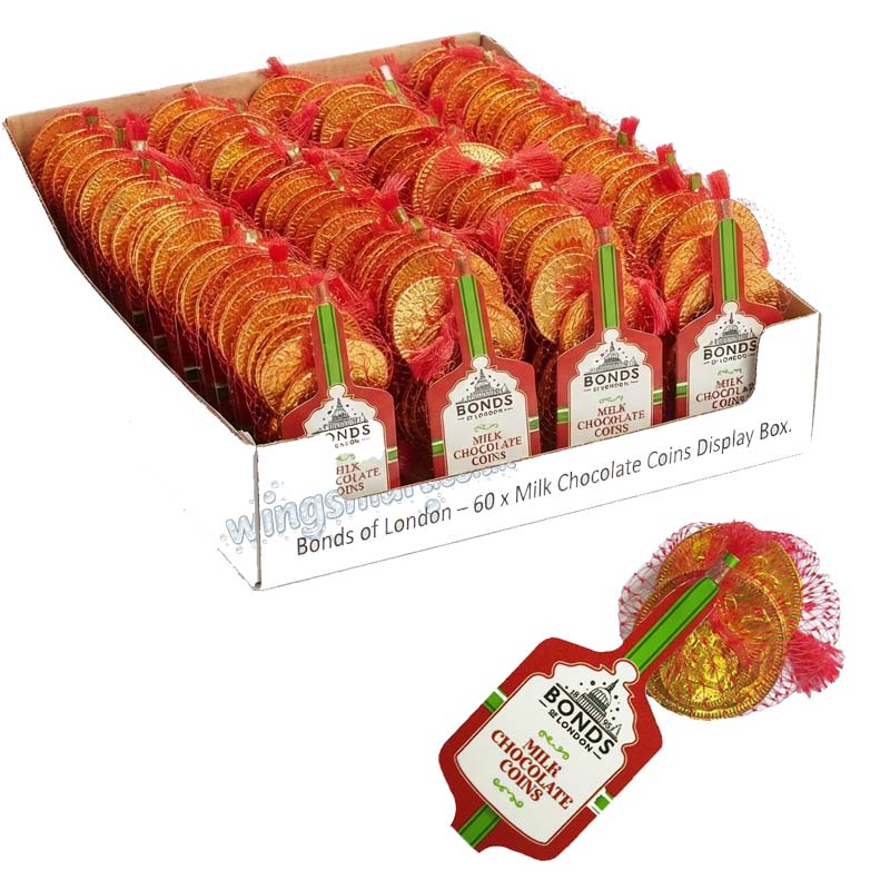 Bonds Gold Milk Chocolate Coins 25g (Pack of 60)