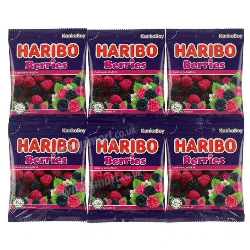 Haribo Halal Berries 80g (6,12 & 24 Packs)