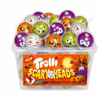 Trolli Scary Heads Halloween Jelly Sweets, 30 or 60 Pieces