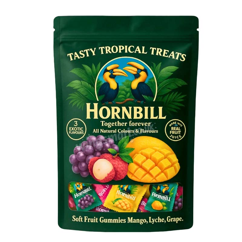 Lucky Dip Exotic Hornbill Tropical Mix Soft Gummy 100g (Pack of 12)