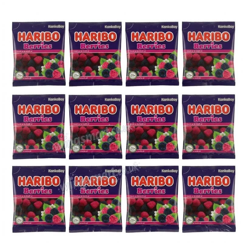 Haribo Halal Berries 80g (6,12 & 24 Packs)