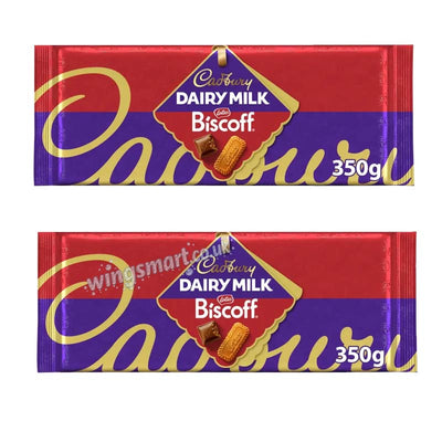 Cadbury Dairy Milk Biscoff Chocolate Bar 350g (Pack of 2)