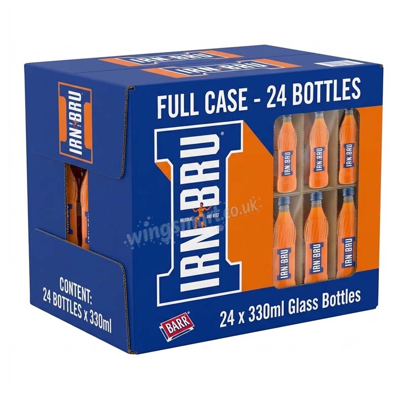 IRN-BRU Regular Soft Drink Glass Bottle 330ml (Pack of 24)