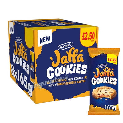 McVitie's Jaffa Cookies 165g (Pack of 8) Soft Chocolate Orange Cookies